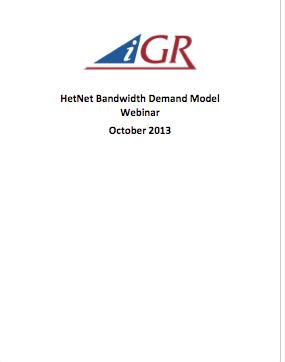 Recording of HetNet Bandwidth Demand Model Webinar preview image
